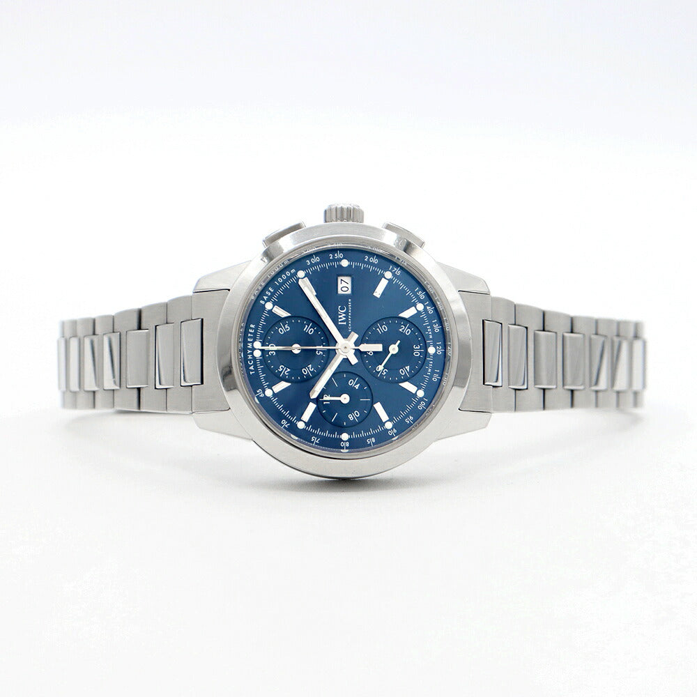 IWC インターナショナルウォッチカンパニー インヂュニア クロノグラフ IW380802 デイト 120m防水 裏スケ 青 ブルー SS ステンレス メンズ 自動巻き インジュニア【6ヶ月保証】【腕時計】【中古】