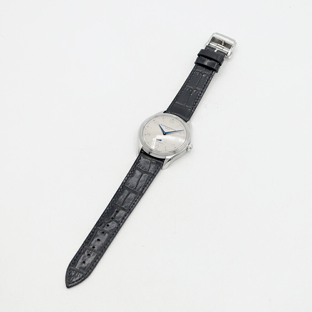 BAUME&MERCIER ボーム&メルシェ クリフトン 65717 MOA10052 デイト 50m防水 スモールセコンド シルバー SS ステンレス 純正尾錠 メンズ 自動巻き【6ヶ月保証】【腕時計】【中古】