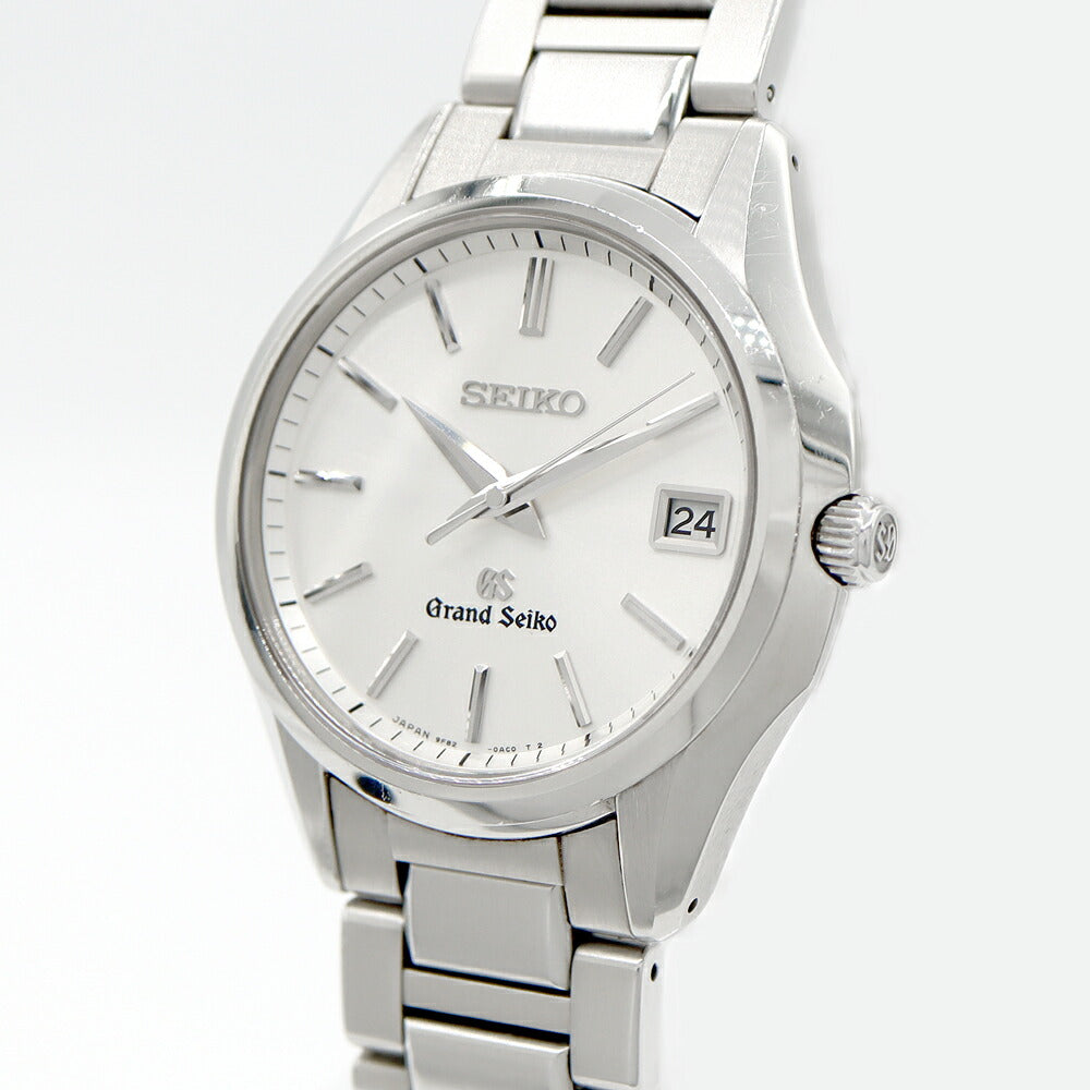 電池交換済 SEIKO セイコー グランドセイコー GS 9F82-0AD0 SBGV013 デイト シルバー SS ステンレス メンズ クォーツ【6ヶ月保証】【腕時計】【中古】