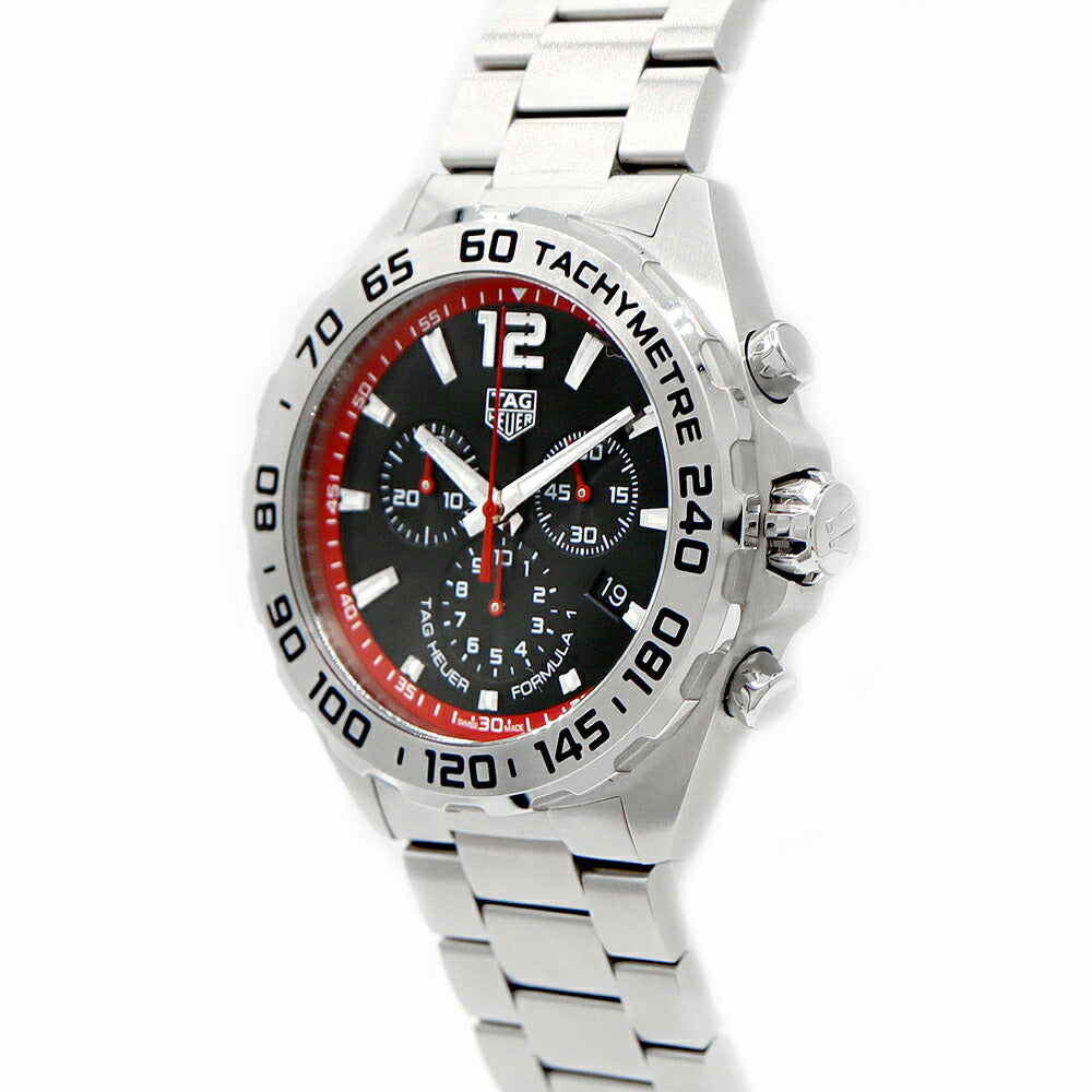 電池交換済 TAG Heuer タグホイヤー フォーミュラ1 クロノグラフ CAZ101Y BA0842 200m防水 デイト スモールセコンド 黒 ブラック SS ステンレス メンズ クォーツ フォーミュラー1【6ヶ月保証】【腕時計】【中古】