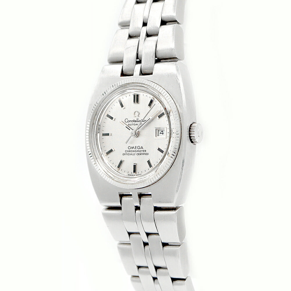 OMEGA オメガ コンステレーション クロノメーター 768.803 Cal.682 24石 デイト シルバー WGベゼル SS ステンレス レディース 自動巻き アンティーク ヴィンテージ【腕時計】【中古】