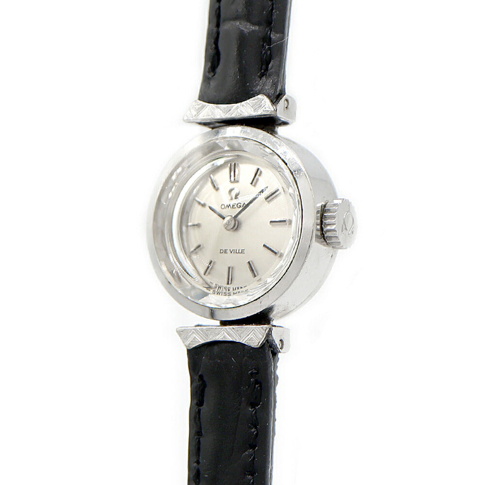 OMEGA オメガ DeVille デビル カットガラス 511.286 Cal.485 17石 シルバー SS ステンレス レディース 手巻き アンティーク ヴィンテージ デヴィル【腕時計】【中古】