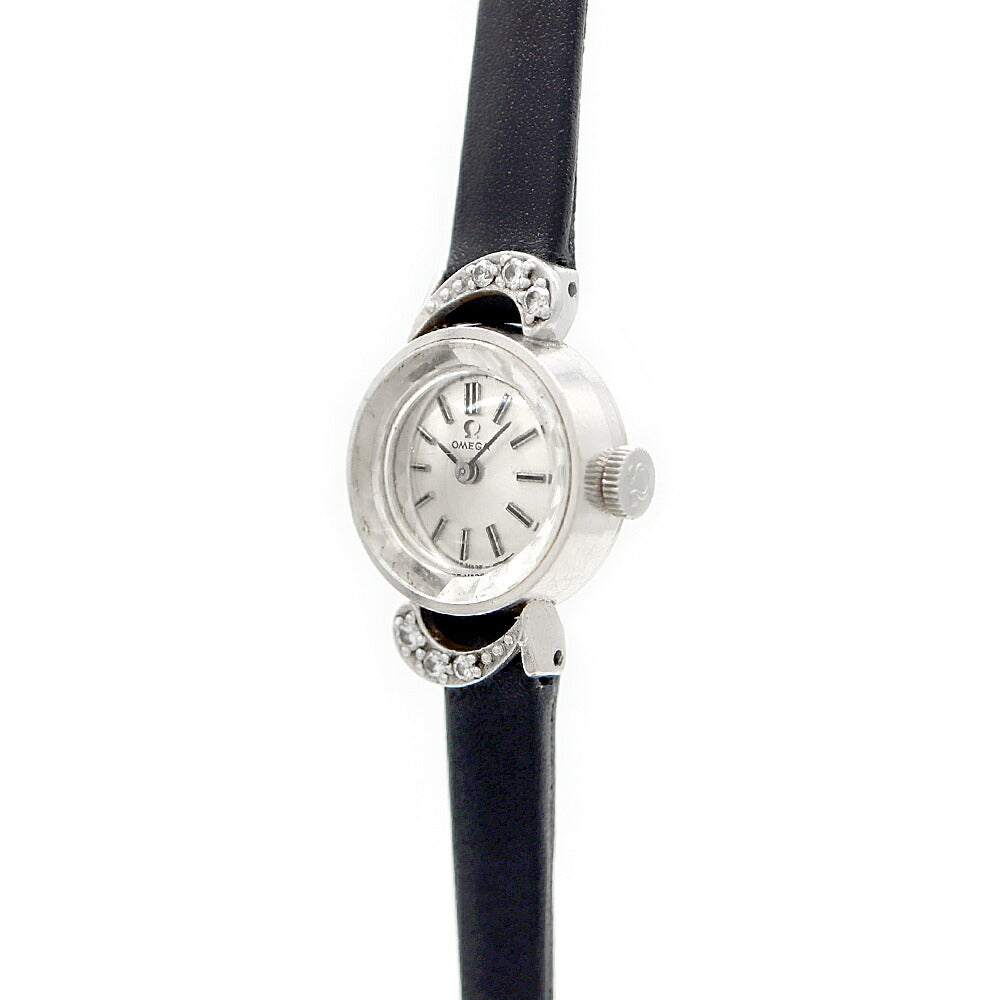 OMEGA オメガ カットガラス 462.2243 Cal.484 17石 950Pt プラチナ SS ステンレス 純正尾錠 レディース 手巻き アンティーク ヴィンテージ【腕時計】【中古】