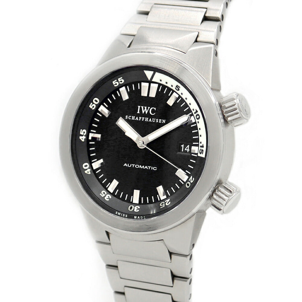 IWC インターナショナルウォッチカンパニー アクアタイマー IW354805 デイト 1000m防水 黒 ブラック SS ステンレス メンズ 自動巻き【6ヶ月保証】【腕時計】【中古】