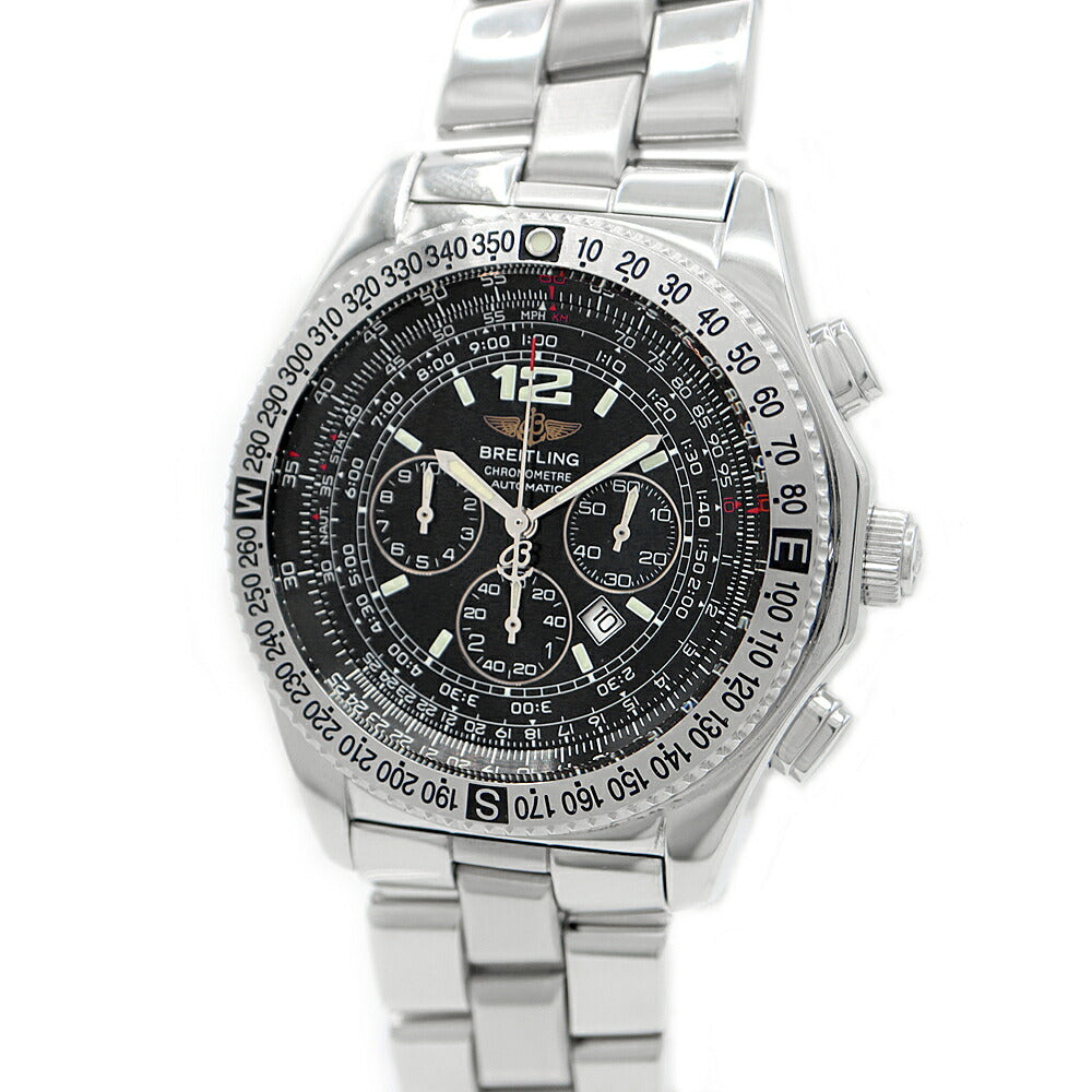 BREITLING ブライトリング B-2 プロフェッショナル クロノグラフ A42362 デイト スモールセコンド 100m防水 黒 ブラック SS ステンレス メンズ 自動巻き【6ヶ月保証】【腕時計】【中古】