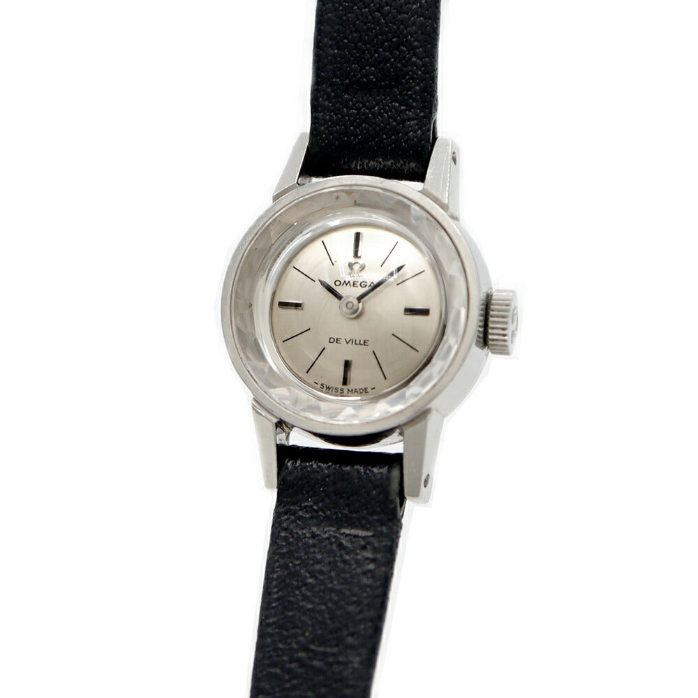 OMEGA オメガ DeVille デビル カットガラス 511.166 Cal.485 シルバー SS ステンレス レディース 純正尾錠 手巻き アンティーク ヴィンテージ デヴィル【腕時計】【中古】