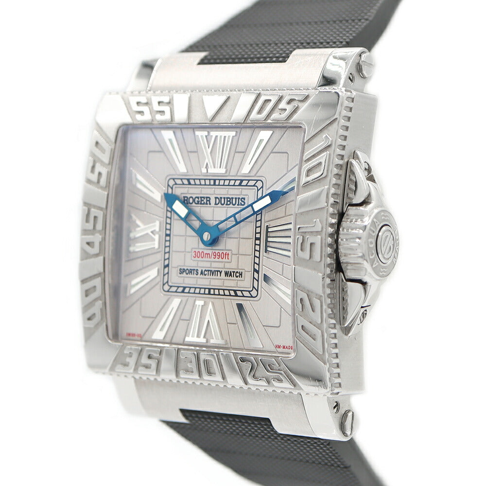 ROGER DUBUIS ロジェデュブイ アクアマーレ 世界888本限定 G41 57 9 3.53 300m防水 裏スケ シルバー SS ステンレス 純正ベルト 純正尾錠 メンズ 自動巻き【6ヶ月保証】【腕時計】【中古】