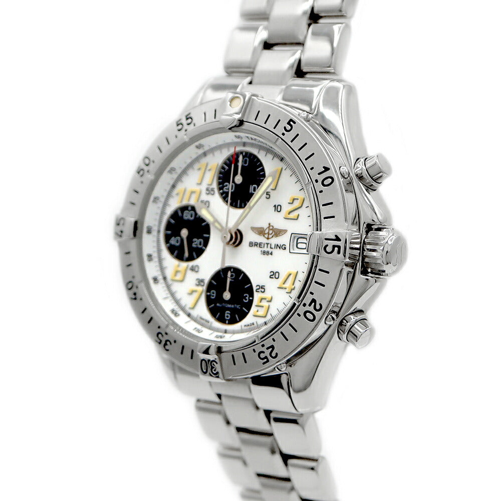内部点検済 BREITLING ブライトリング コルト クロノグラフ A13035.1 デイト 100m防水 白 ホワイト SS ステンレス 自動巻き【6ヶ月保証】【腕時計】【中古】