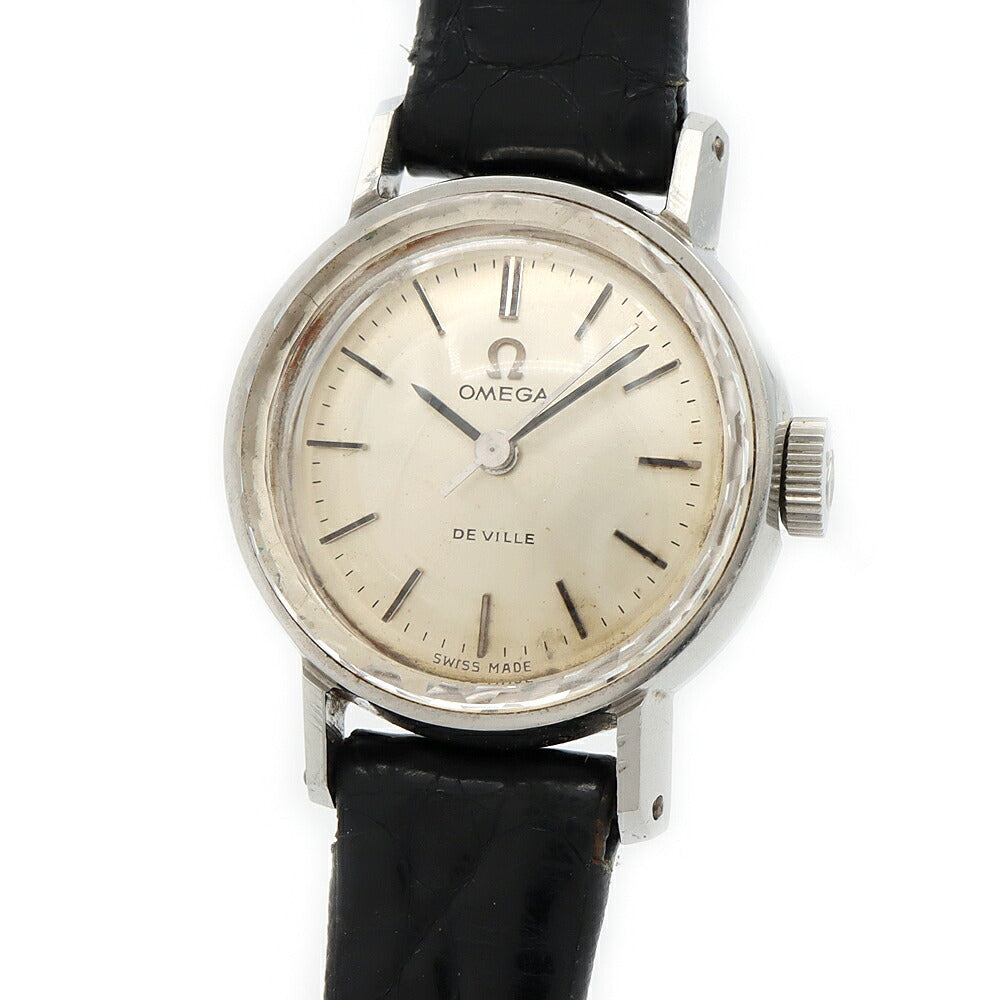OMEGA オメガ DeVille デビル 531.004 Cal.630 17石 シルバー SS ステンレス レディース 手巻き デヴィル アンティーク ヴィンテージ【腕時計】【中古】
