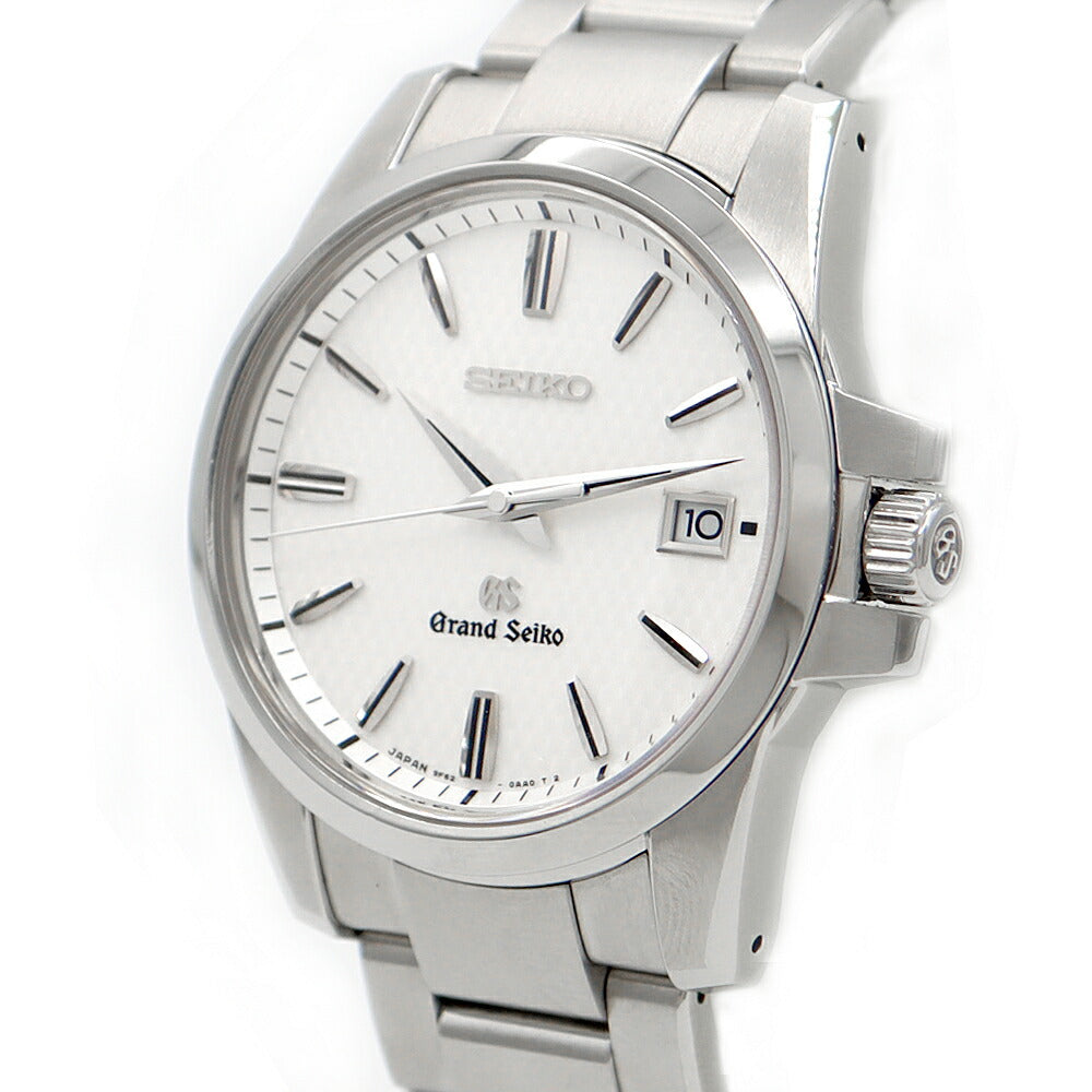 電池交換済 SEIKO セイコー GS グランドセイコー 9F62-0AA1 SBGX053 デイト 100m防水 白 ホワイト SS ステンレス メンズ クォーツ【6ヶ月保証】【腕時計】【中古】