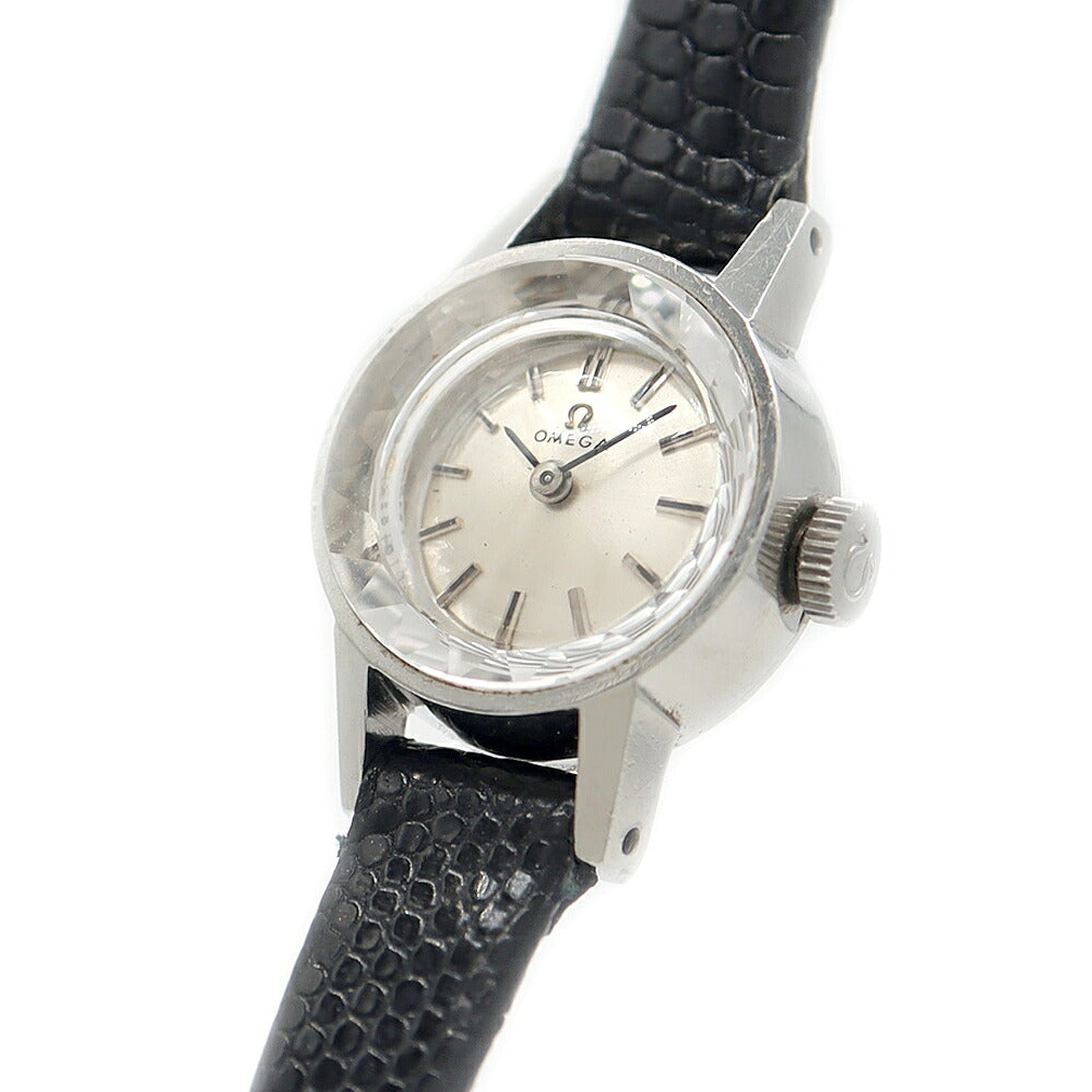 OMEGA オメガ カットガラス 511.088 Cal.483 17石 シルバー SS ステンレス 純正尾錠 レディース 手巻き アンティーク ヴィンテージ【腕時計】【中古】