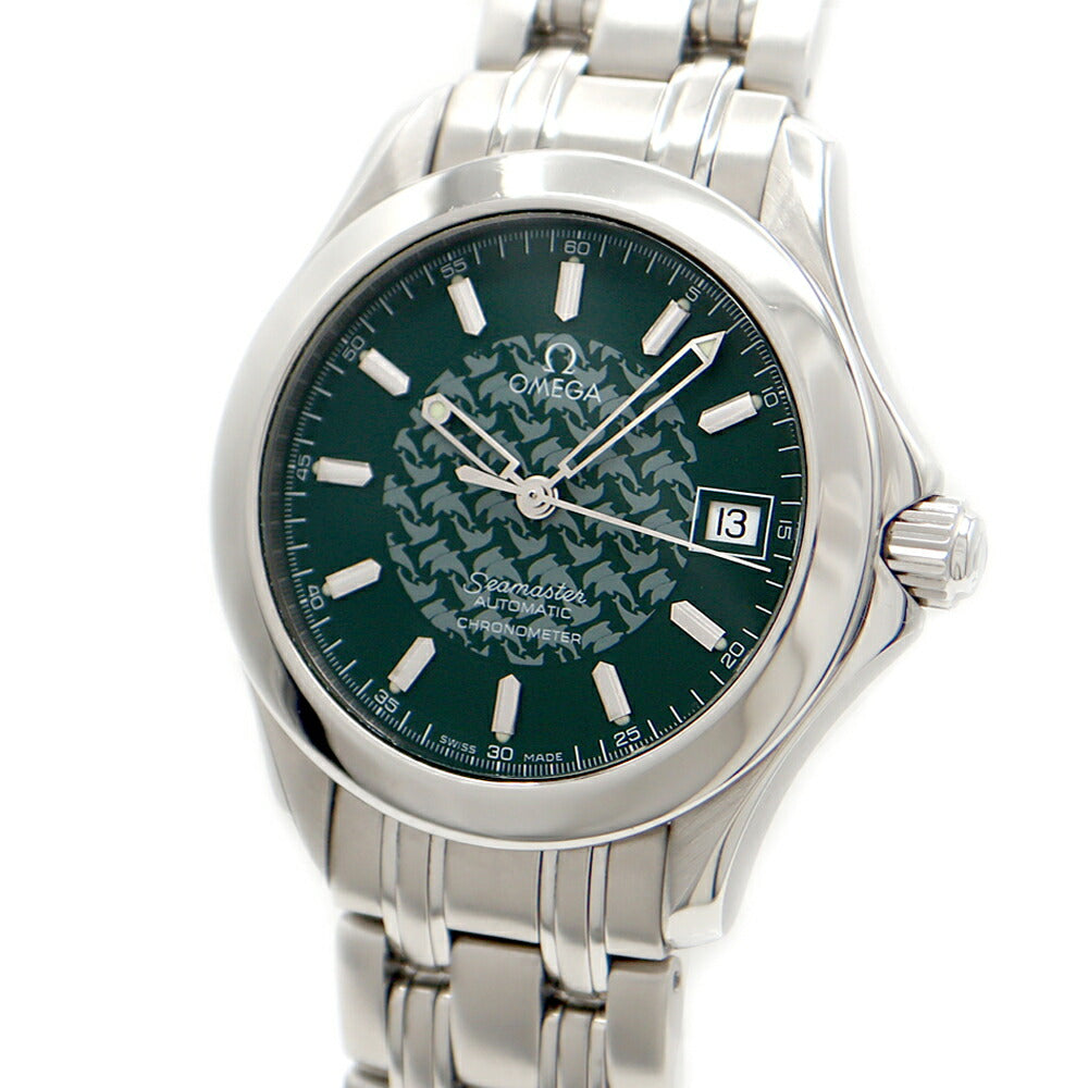 OMEGA オメガ シーマスター120 ジャックマイヨール1998 4500本限定 2506.70 デイト 120m防水 緑 グリーン SS ステンレス メンズ 自動巻き【6ヶ月保証】【腕時計】【中古】