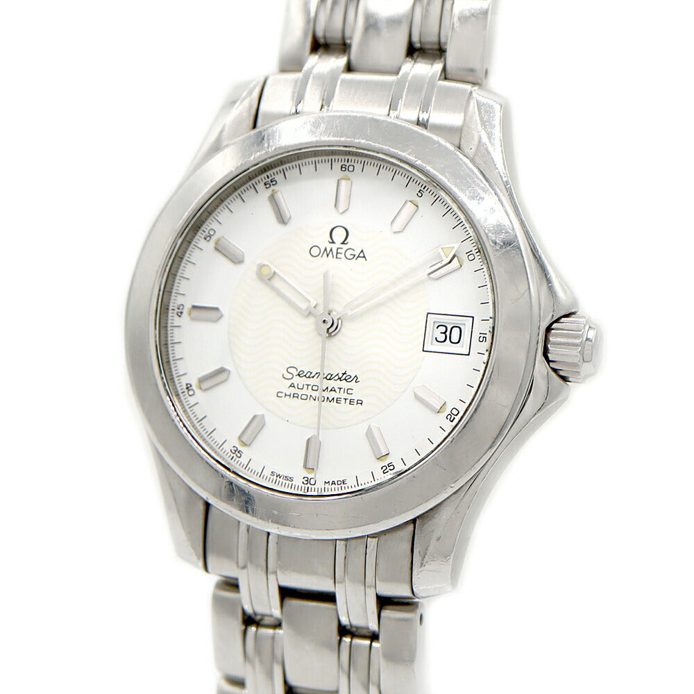 OMEGA オメガ シーマスター 2501.21 デイト 白 ホワイト SS ステンレス メンズ 自動巻き【6ヶ月保証】【腕時計】【中古】