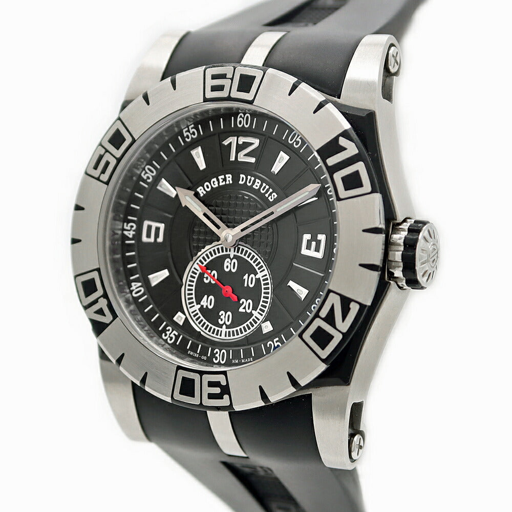 内部点検済 ROGER DUBUIS ロジェデュブイ ニューイージーダイバー 世界888本限定 SED46 14 C9.N CPG9.13R 300m防水 黒 ブラック SS ステンレス 純正ベルト 純正尾錠 メンズ 自動巻き【6ヶ月保証】【腕時計】【中古】