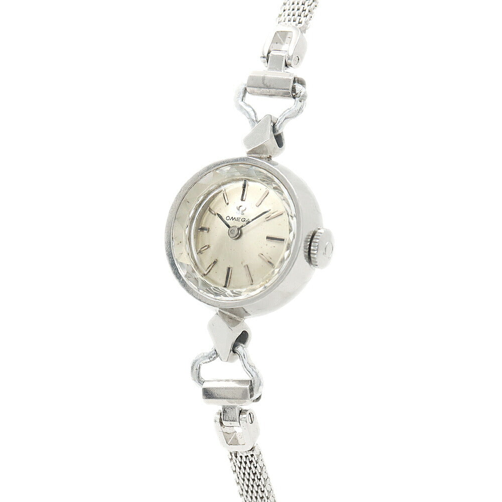 OMEGA オメガ Cal.483 511.107 17石 カットガラス シルバー SS ステンレス レディース 手巻き アンティーク ヴィンテージ【腕時計】【中古】