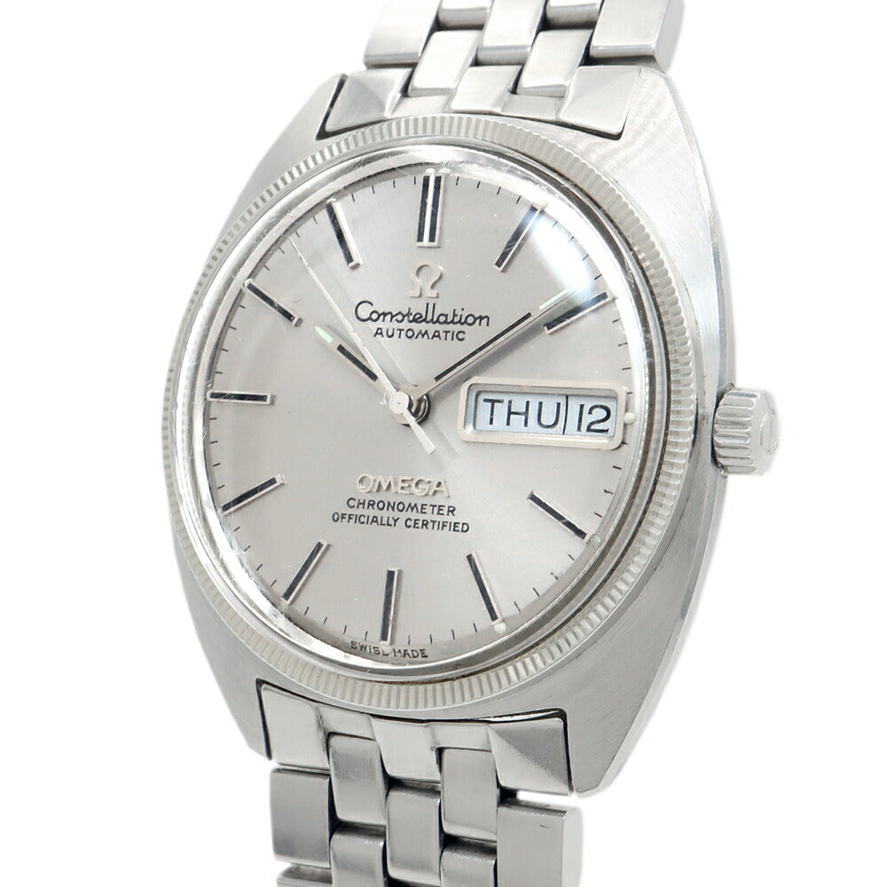 OMEGA オメガ コンステレーション Cライン WGベゼル ST16.029 Cal.751 24石 デイデイト シルバー SS ステンレス メンズ 自動巻き アンティーク ヴィンテージ【腕時計】【中古】