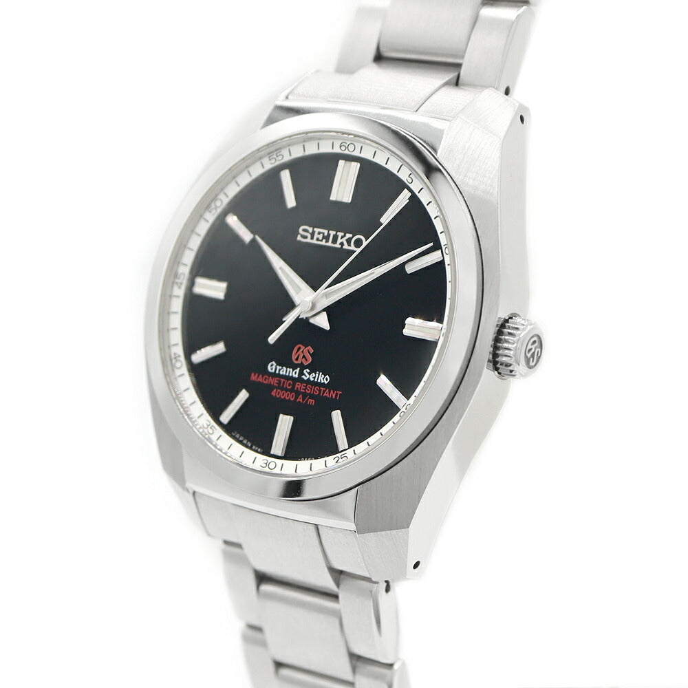 電池交換済 SEIKO セイコー GS グランドセイコー 強化耐磁モデル 9F61-0AD0 SBGX093 100m防水 黒 ブラック SS ステンレス メンズ クォーツ【6ヶ月保証】【腕時計】【中古】
