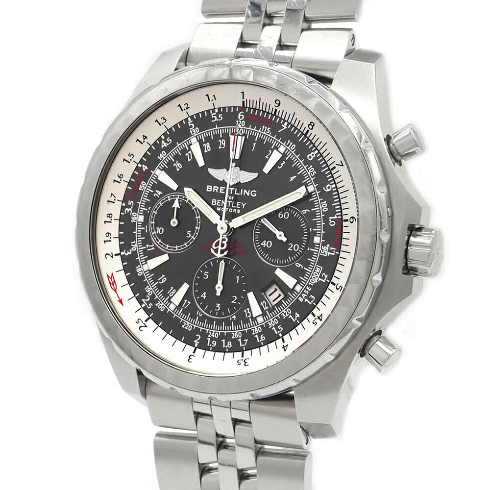 BREITLING ブライトリング ベントレー モーターズ Tスピード A25363 クロノグラフ デイト 100m防水 グレー SS ステンレス メンズ 自動巻き【自社保証6ヶ月】【腕時計】【中古】