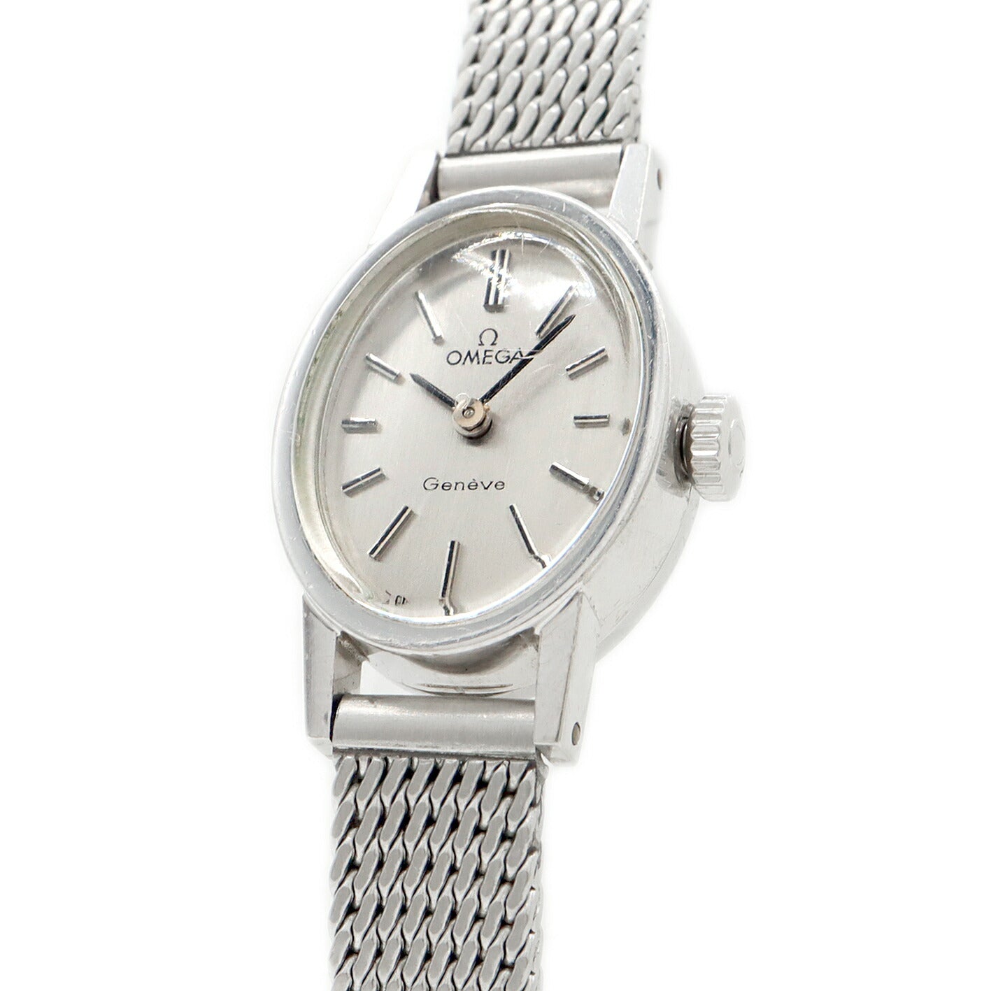 OMEGA オメガ ジュネーブ 511.363 Cal.485 17石 シルバー SS ステンレス レディース 手巻き アンティーク ヴィンテージ【腕時計】【中古】