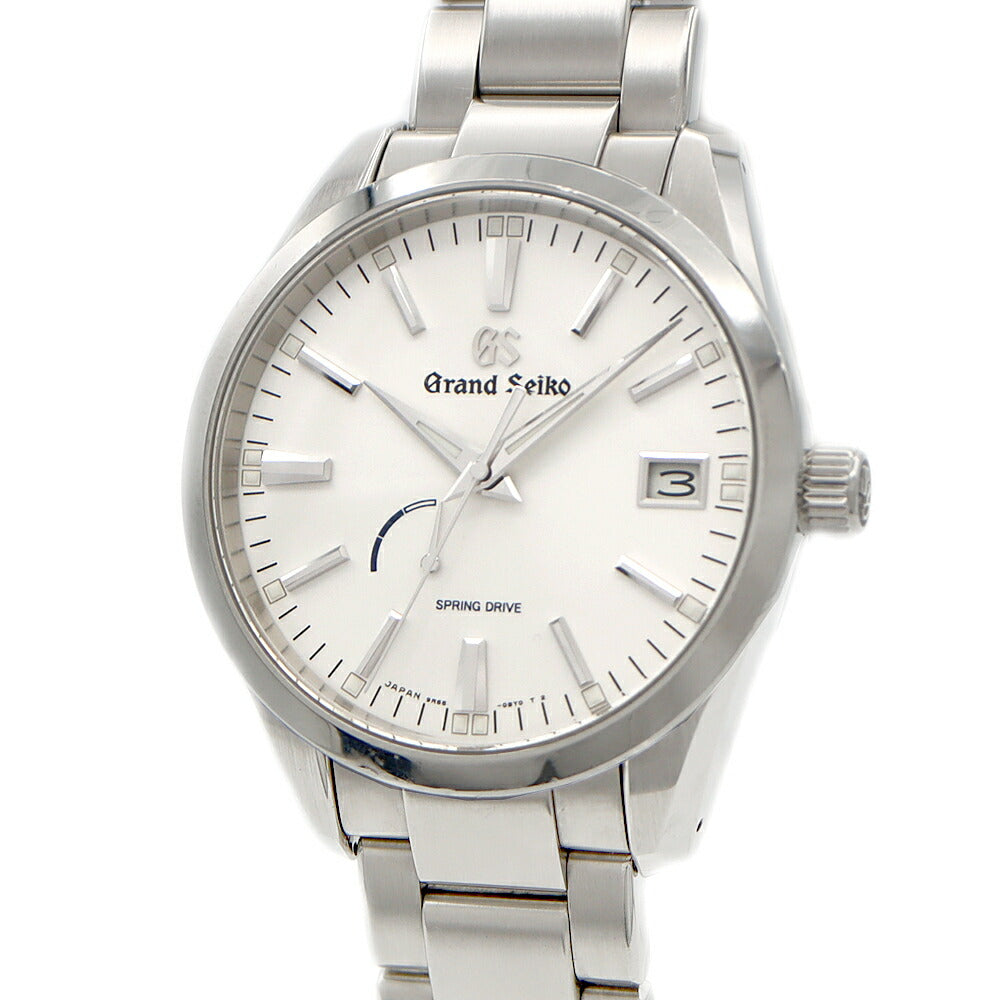 SEIKO セイコー GS グランドセイコー スプリングドライブ 9R65-0BM0 SBGA299 100m防水 パワーリザーブ デイト シルバー SS ステンレス メンズ 自動巻き【6ヶ月保証】【腕時計】【中古】
