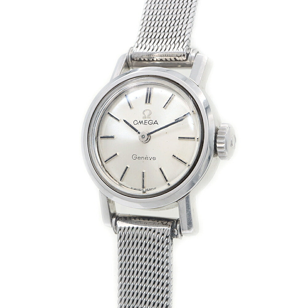 OMEGA オメガ Geneve ジュネーブ 515.003 Cal.483 17石 シルバー SS ステンレス レディース 手巻き アンティーク ヴィンテージ【腕時計】【中古】