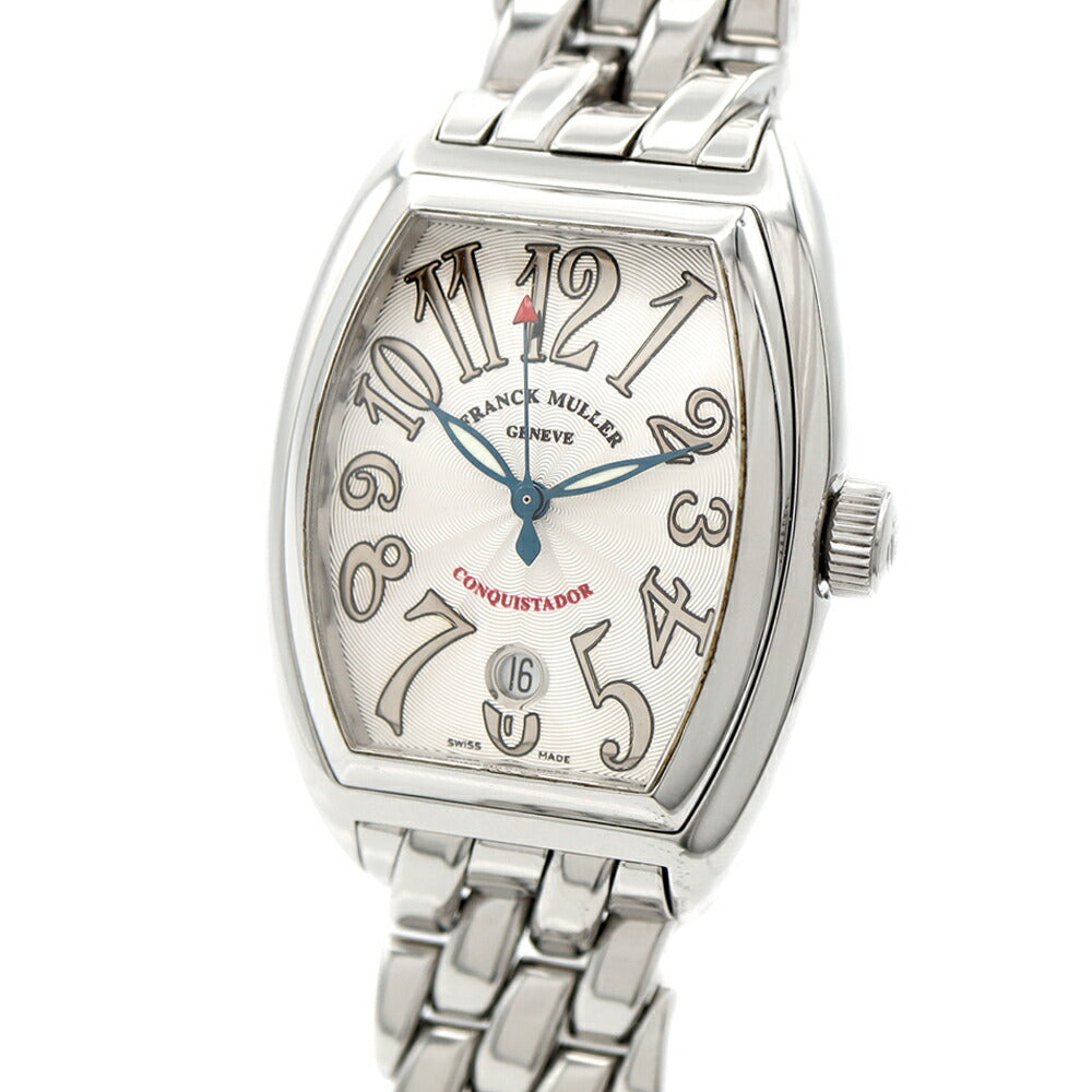 FRANCK MULLER フランクミュラー コンキスタドール 8002SC デイト シルバー SS ステンレス メンズ 自動巻き【6ヶ月保証】【中古】【腕時計】