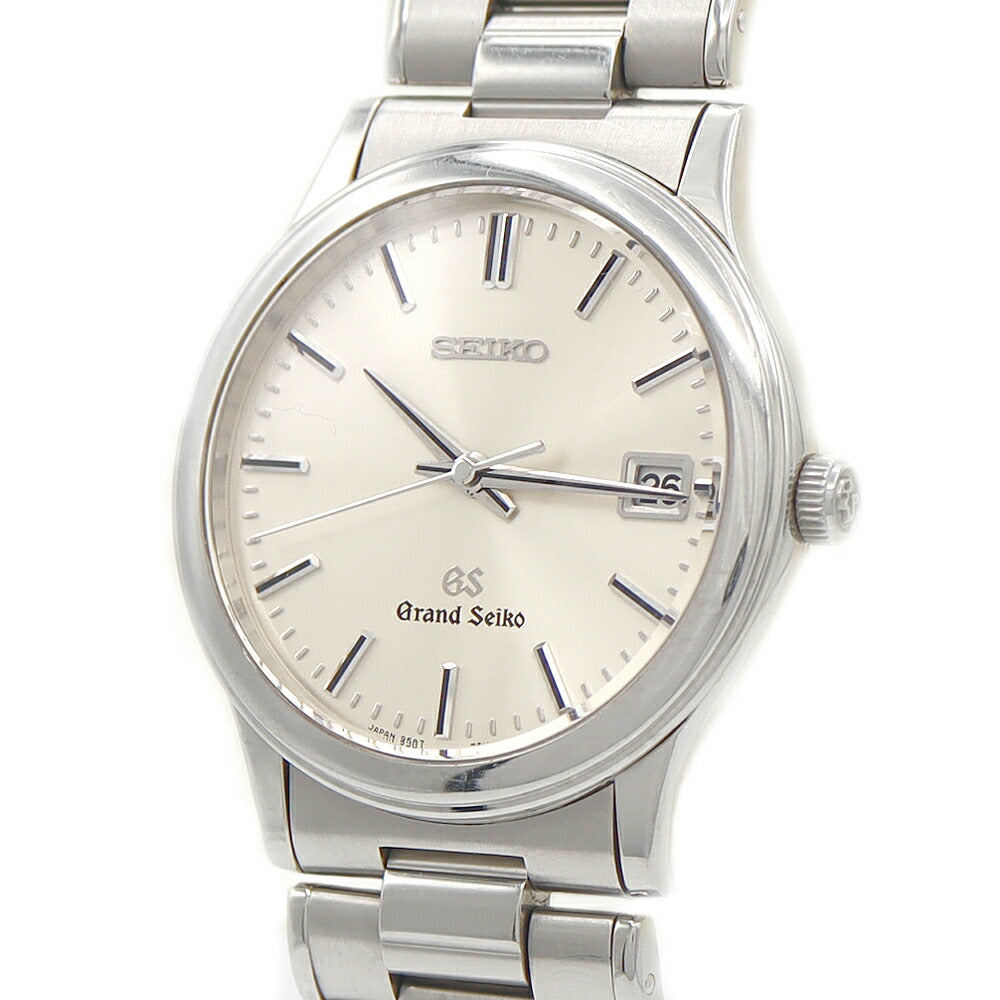 電池交換済 SEIKO セイコー GS グランドセイコー 9587-7010 デイト 100m防水 シルバー SS ステンレス メンズ クォーツ【6ヶ月保証】【腕時計】【中古】