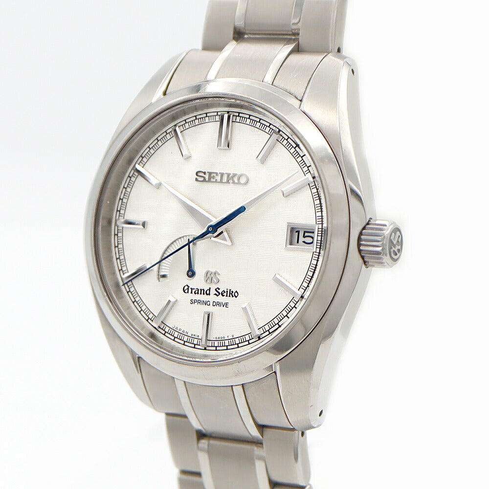 SEIKO セイコー GS グランドセイコー スプリングドライブ 9Rキャリバー10周年記念モデル 700本限定 9R15-0AG0 SBGA109 100m防水 裏スケ パワーリザーブ デイト シルバー Ti チタン メンズ 自動巻き【6ヶ月保証】【腕時計】【中古】