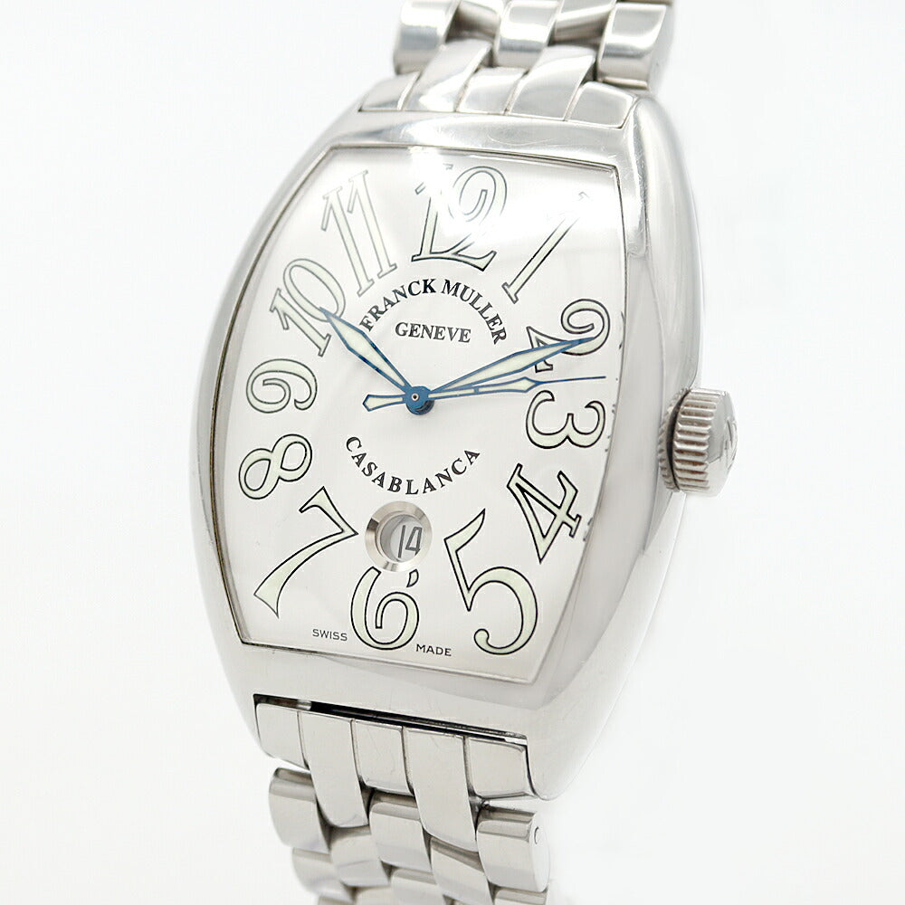 FRANCK MULLER フランクミュラー カサブランカ 8880C DT デイト 白 ホワイト SS ステンレス メンズ 自動巻き【6ヶ月保証】【中古】【腕時計】