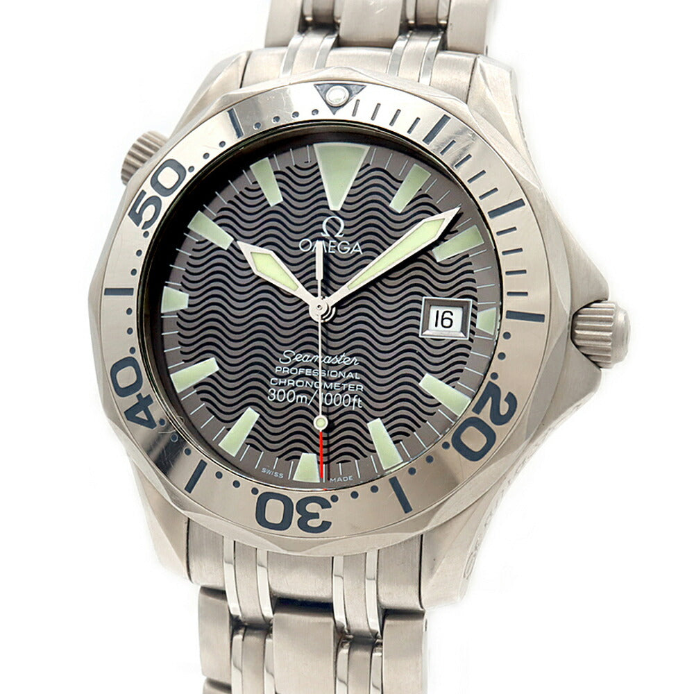 OMEGA オメガ シーマスター プロフェッショナル 300 150周年記念モデル 2232.30 デイト 300m防水 グレー K18WGベゼル ホワイトゴールド Ti チタン メンズ 自動巻き【6ヶ月保証】【腕時計】【中古】