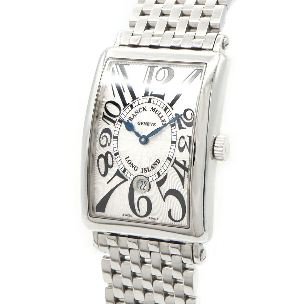 FRANCK MULLER フランクミュラー ロングアイランド 1150SC デイト シルバー ギョーシェ SS ステンレス メンズ 自動巻き【6ヶ月保証】【中古】【腕時計】