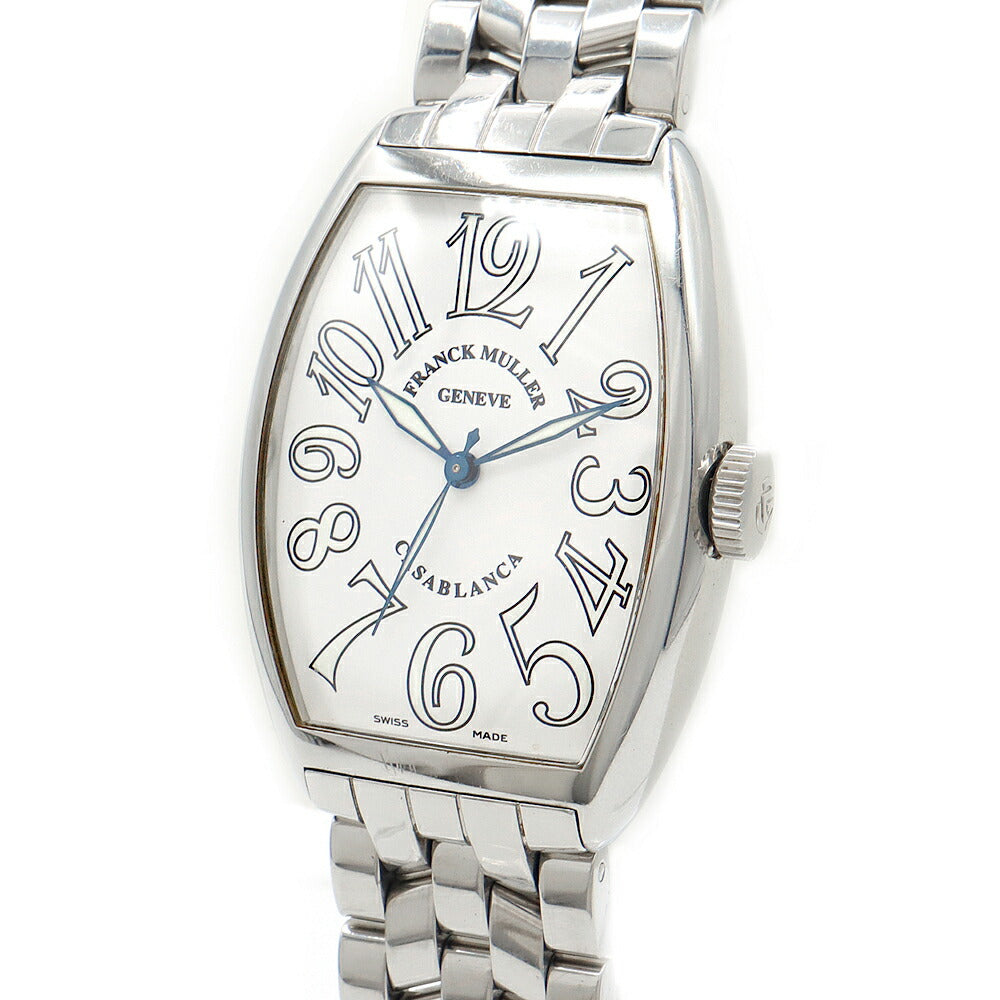 FRANCK MULLER フランクミュラー カサブランカ 5850 白 ホワイト SS ステンレス メンズ 自動巻き【6ヶ月保証】【中古】【腕時計】