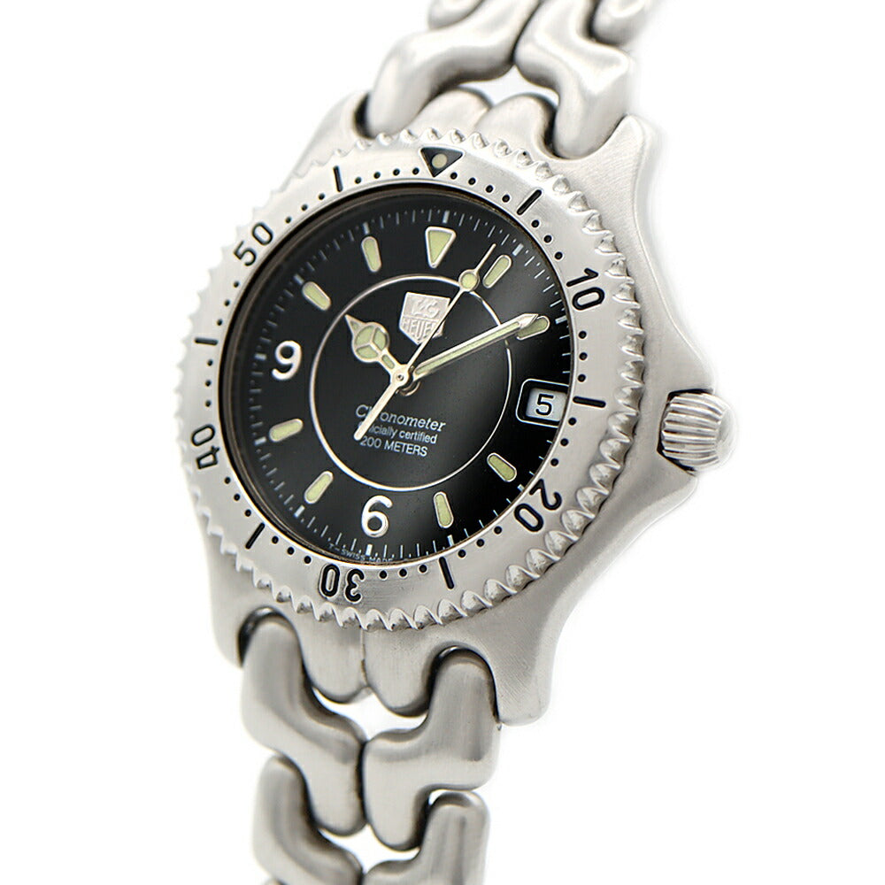 TAG Heuer タグホイヤー S/el セルシリーズ WG5111 200m防水 デイト 黒 ブラック SS ステンレス メンズ 自動巻き【6ヶ月保証】【腕時計】【中古】