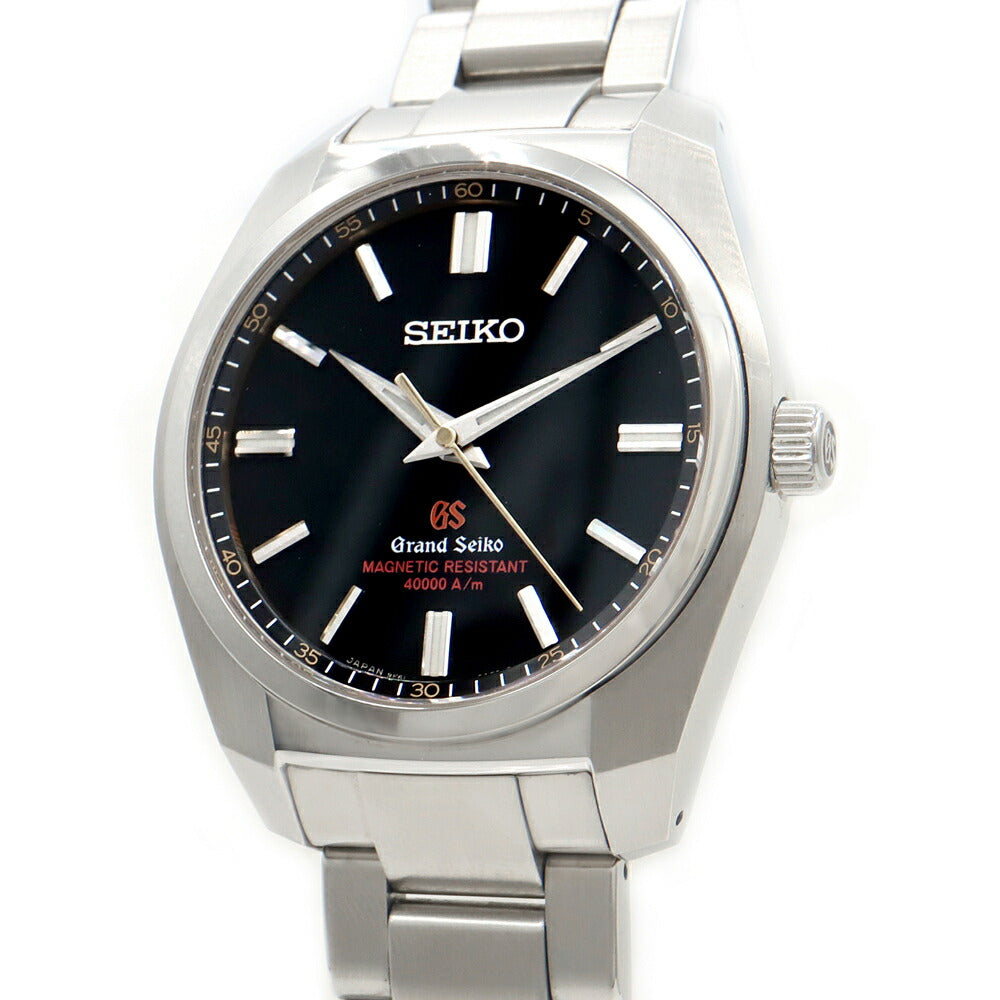 電池交換済 SEIKO セイコー GS グランドセイコー 強化耐磁モデル 500本限定 9F61-0AE0 100m防水 黒 ブラック SS ステンレス メンズ クォーツ【6ヶ月保証】【腕時計】【中古】