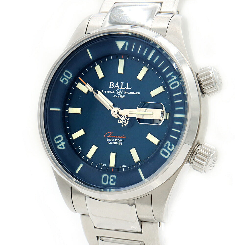 内部点検済 BALL ボール ウォッチ エンジニアマスター ダイバー クロノメーター 世界1000本限定 DM2280A 300m防水 デイト 青 ブルー SS ステンレス メンズ 自動巻き【6ヶ月保証】【腕時計】【中古】