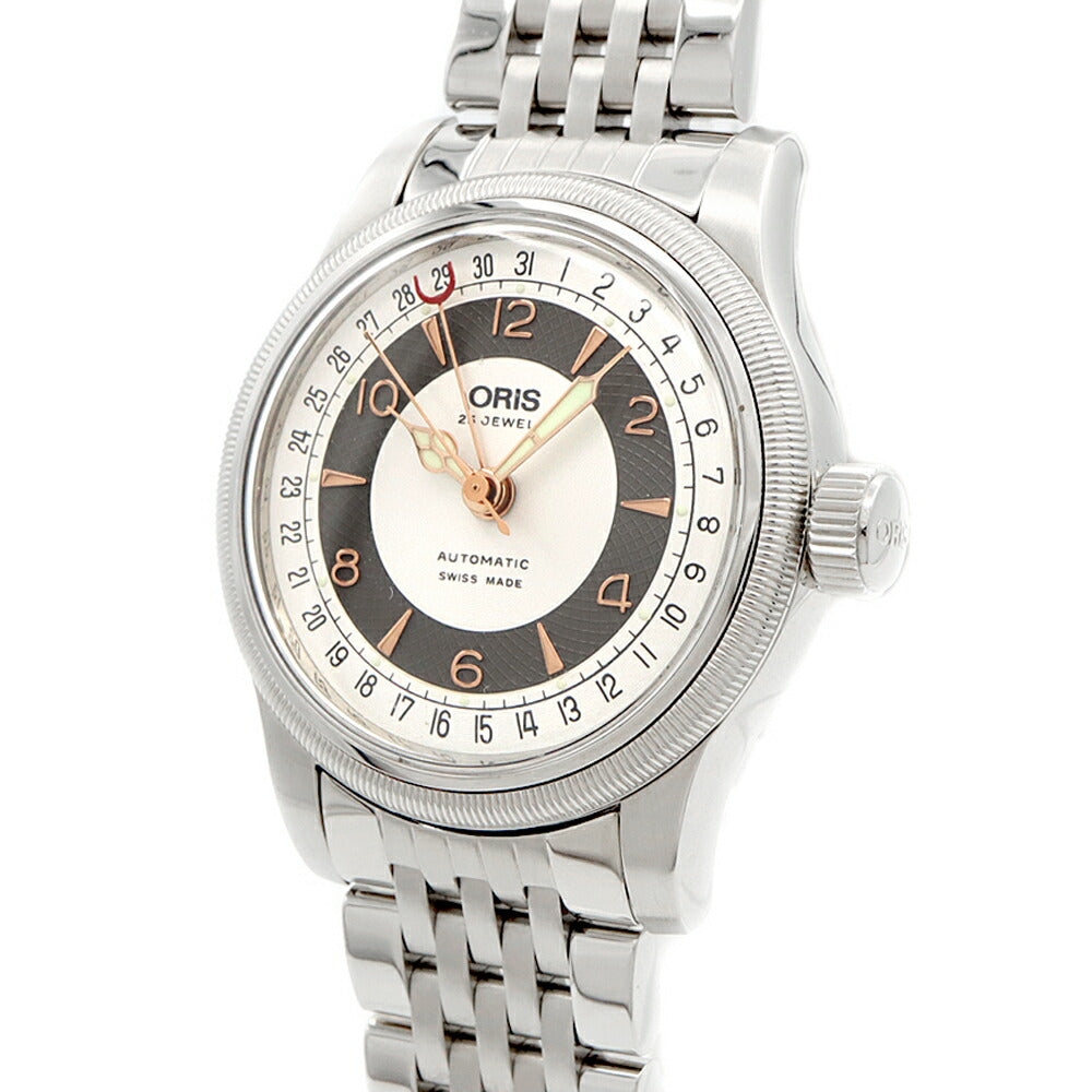 ORIS オリス ビッグクラウン ポインターデイト 7551 裏スケ デイト シルバー SS ステンレス メンズ 自動巻き【6ヶ月保証】【腕時計】【中古】