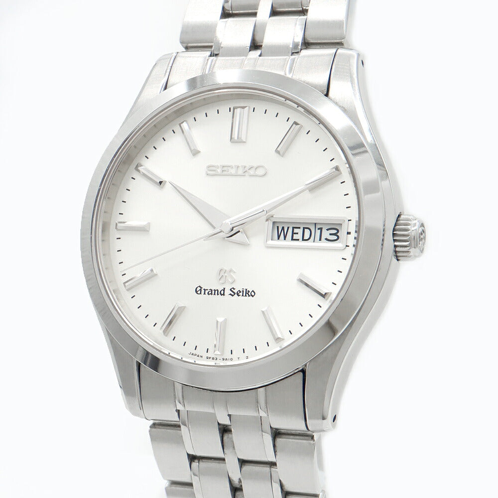 電池交換済 SEIKO セイコー GS グランドセイコー 9F83-9A30 デイデイト 100m防水 シルバー SS ステンレス メンズ クォーツ【6ヶ月保証】【腕時計】【中古】