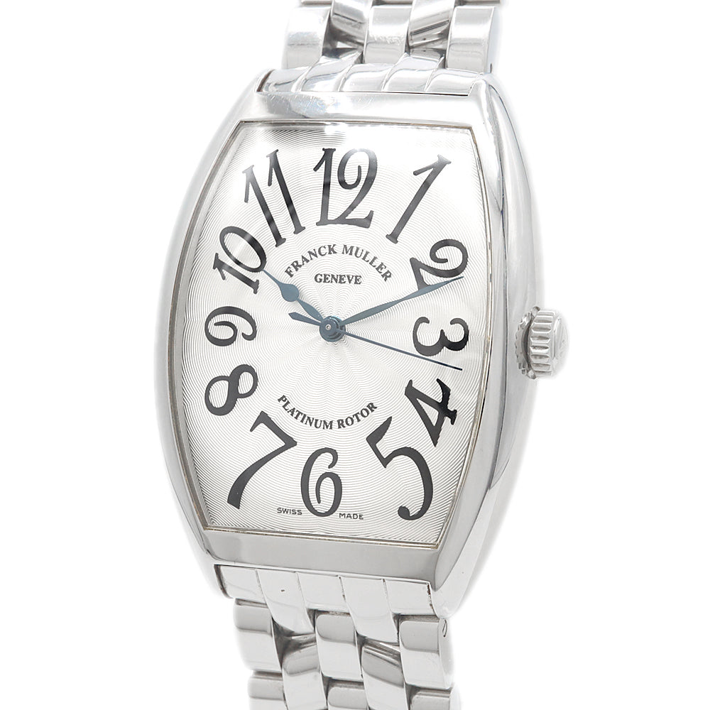 FRANCK MULLER フランクミュラー トノーカーベックス 6850SC シルバー ギョーシェ SS ステンレス メンズ 自動巻き【6ヶ月保証】【中古】【腕時計】