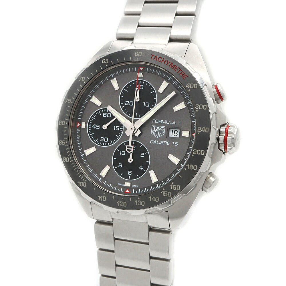TAG Heuer タグホイヤー フォーミュラ1 キャリバー16 クロノグラフ CAZ2012 デイト 200m防水 グレー SS ステンレス CE セラミック メンズ 自動巻き【6ヶ月保証】【腕時計】【中古】