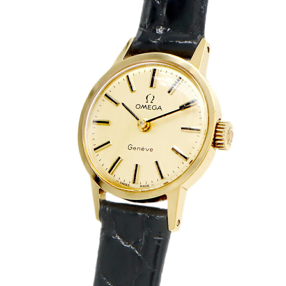 OMEGA オメガ Geneve ジュネーブ 511.0451 Cal.625 17石 シャンパン YGP イエローゴールド SS ステンレス 純正尾錠 レディース 手巻き アンティーク ヴィンテージ【腕時計】【中古】