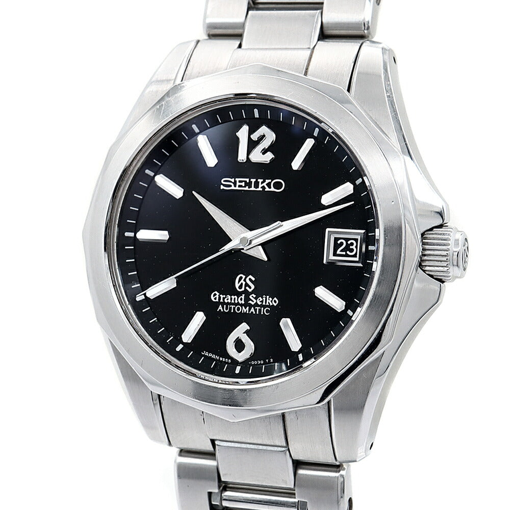 SEIKO セイコー GS グランドセイコー メカニカル 9S55-0050 デイト 200m防水 黒 ブラック SS ステンレス メンズ 自動巻き【6ヶ月保証】【腕時計】【中古】