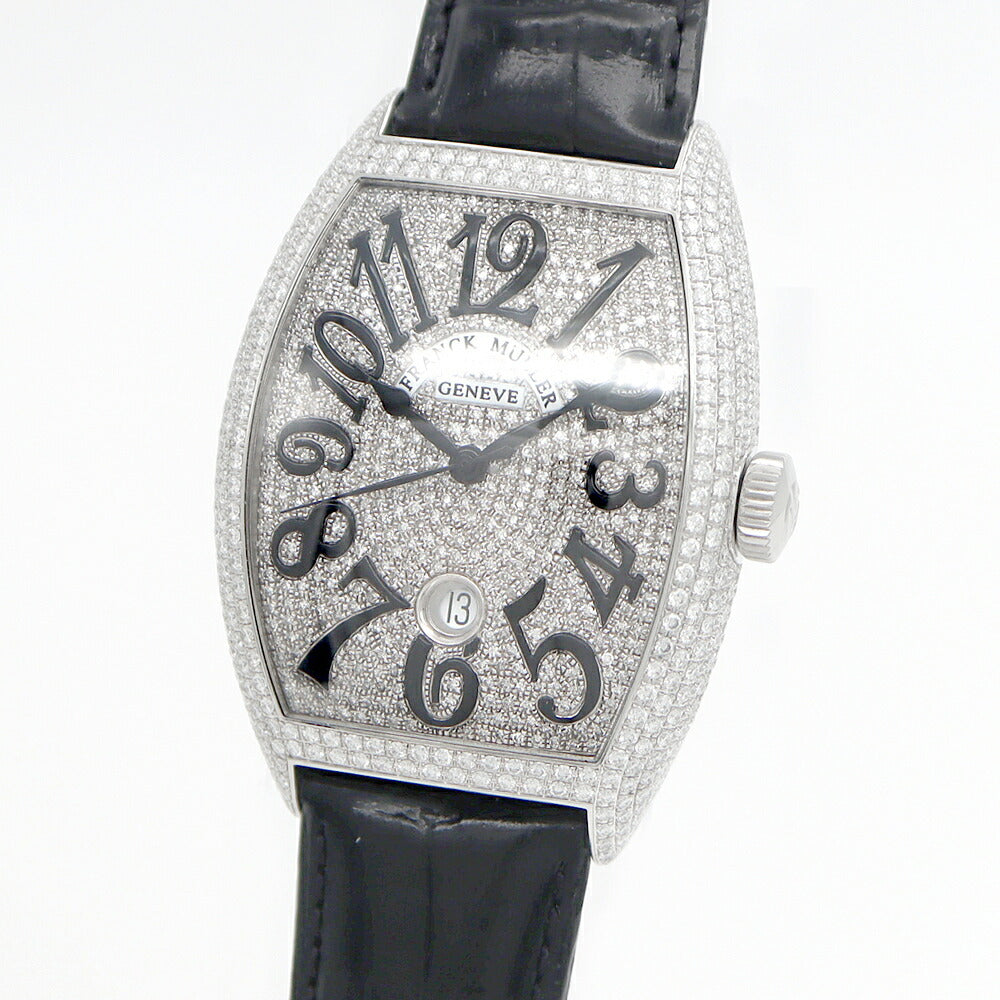 FRANCK MULLER フランクミュラー トノーカーベックス ダイヤベゼル ダイヤ文字盤 8880BSCDT ダイヤモンド デイト SS ステンレス 純正ベルト 純正尾錠 アフターダイヤ メンズ 自動巻き【6ヶ月保証】【中古】【腕時計】