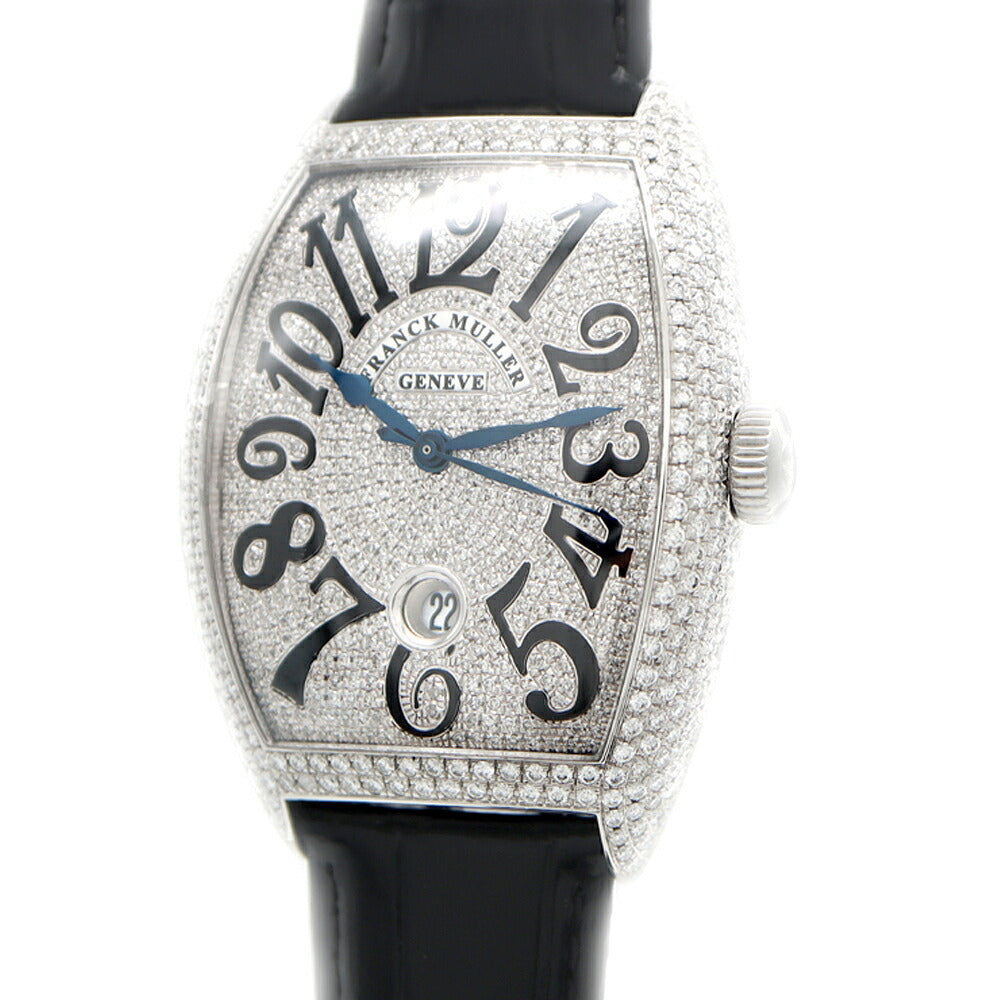FRANCK MULLER フランクミュラー トノーカーベックス ダイヤベゼル ダイヤ文字盤 8880BSCDT ダイヤモンド デイト SS ステンレス 純正ベルト 純正尾錠 アフターダイヤ メンズ 自動巻き【6ヶ月保証】【中古】【腕時計】
