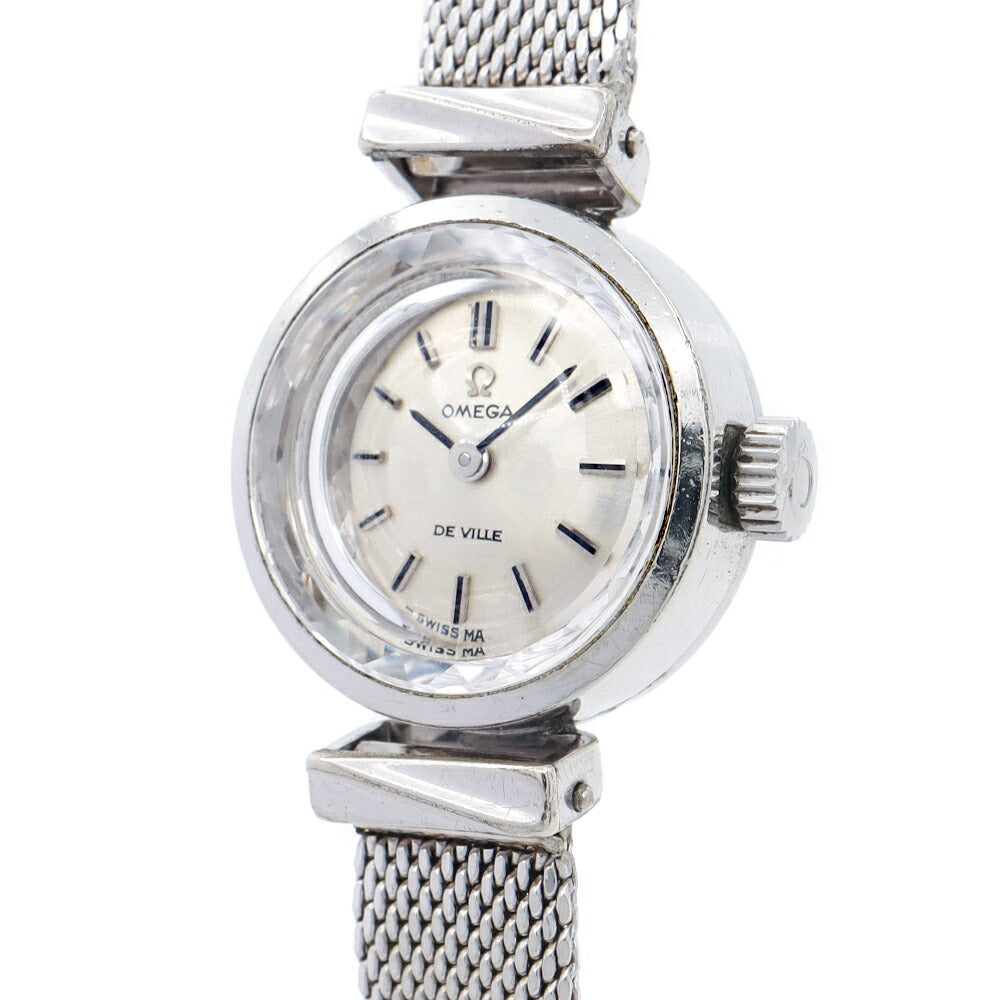 OMEGA オメガ DeVille デビル 511.285 Cal.485 17石 カットガラス シルバー SS ステンレス レディース 手巻き アンティーク ヴィンテージ デヴィル【腕時計】【中古】
