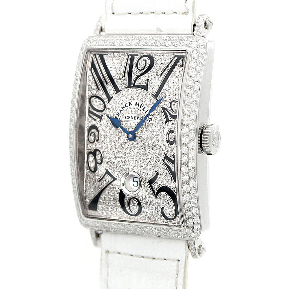 FRANCK MULLER フランクミュラー ロングアイランド 2重ダイヤベゼル 1200 SCDT ダイヤモンド ダイヤ文字盤 デイト SS ステンレス アフターダイヤ メンズ 自動巻き【6ヶ月保証】【中古】【腕時計】