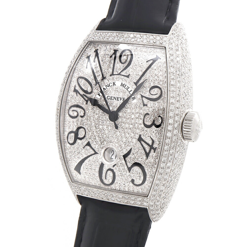 FRANCK MULLER フランクミュラー トノーカーベックス ダイヤベゼル ダイヤ文字盤 8880BSCDT ダイヤモンド デイト SS ステンレス アフターダイヤ メンズ 自動巻き【6ヶ月保証】【中古】【腕時計】