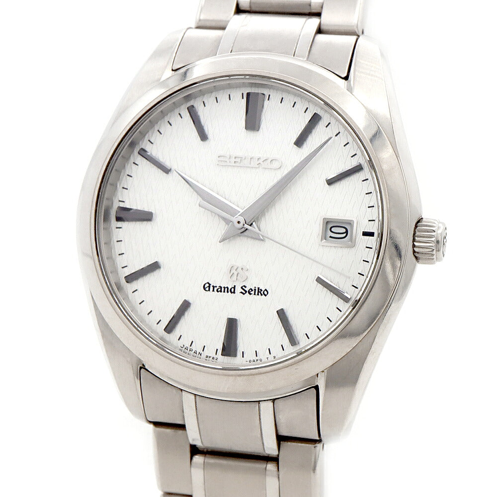 電池交換済 SEIKO セイコー GS グランドセイコー ヘリテージコレクション 9F62-0AE0 デイト 100m防水 シルバー Ti チタン メンズ クォーツ【6ヶ月保証】【腕時計】【中古】