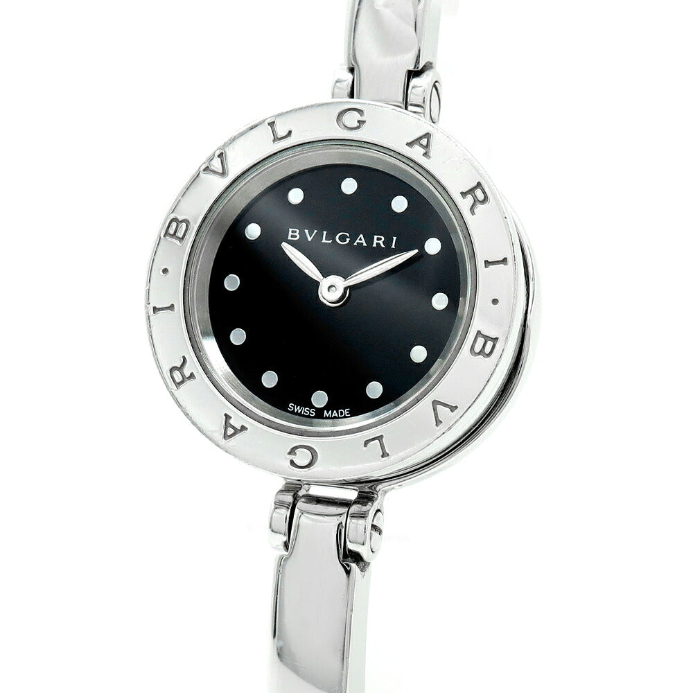 電池交換済 BVLGARI ブルガリ B-zero1 ビーゼロワン BZ23S 黒 ブラック SS ステンレス レディース クォーツ【6ヶ月保証】【腕時計】【中古】