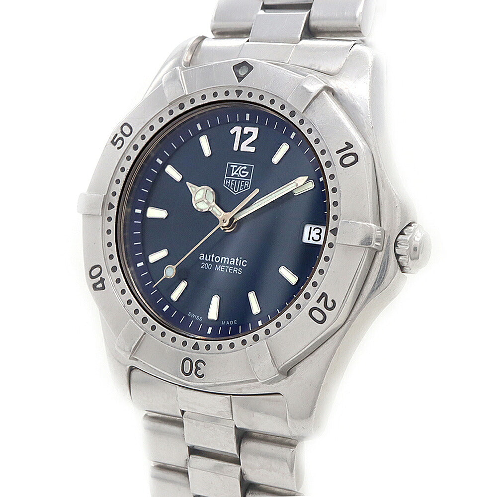 TAG Heuer タグホイヤー 2000シリーズ WK2117 デイト 200m防水 青 ブルー SS ステンレス メンズ 自動巻き【6ヶ月保証】【腕時計】【中古】