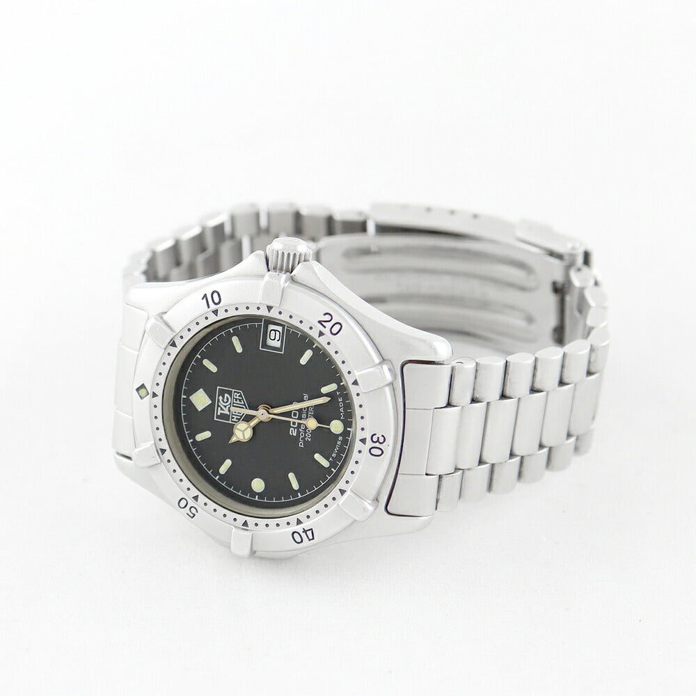 電池交換済 TAG Heuer タグホイヤー プロフェッショナル 2000シリーズ 962.013R 200m防水 デイト 黒 ブラック SS ステンレス メンズ クォーツ【6ヶ月保証】【腕時計】【中古】